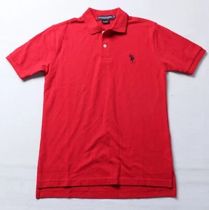 US Polo Assn. Boy's Short Sleeve Logo Pique Polo Shirt AN3 Red Small (8) - Picture 1 of 4