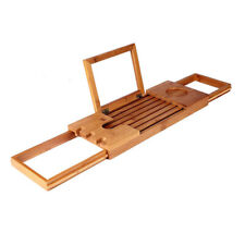  Adjustable Shelf Brackets Bamboo and Wood Bathtub Frame Cellphone Stand Tray