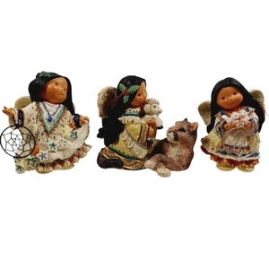 Vtg Friends Of The Feather Figurines Enesco Lot Peace Earth Dream Catcher 1998 - Picture 1 of 17