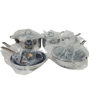 SCANPAN TSS+ Stainless-Steel Nonstick 10-Piece Cookware Set Williams Sonoma READ - Picture 1 of 15