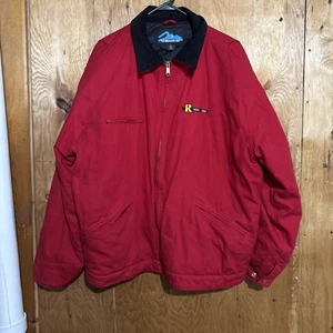 Tri Mountain Jacke Herren Gr. XL rot Detroit Workwear Chore Canvas Mantel Y2K Renk - Bild 1 von 11