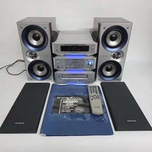AIWA XR-M99 MINI BOOKSHELF STEREO SYSTEM CD w/ Speakers Tested Rare Vintage - Picture 1 of 23