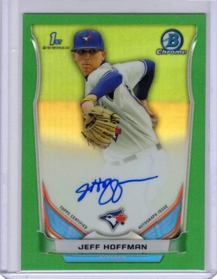 Jeff Hoffman 2014 Bowman Chrome 1st Bowman Auto #BCA-JH GREEN REFRACTOR #64/99 - Image 1 of 2