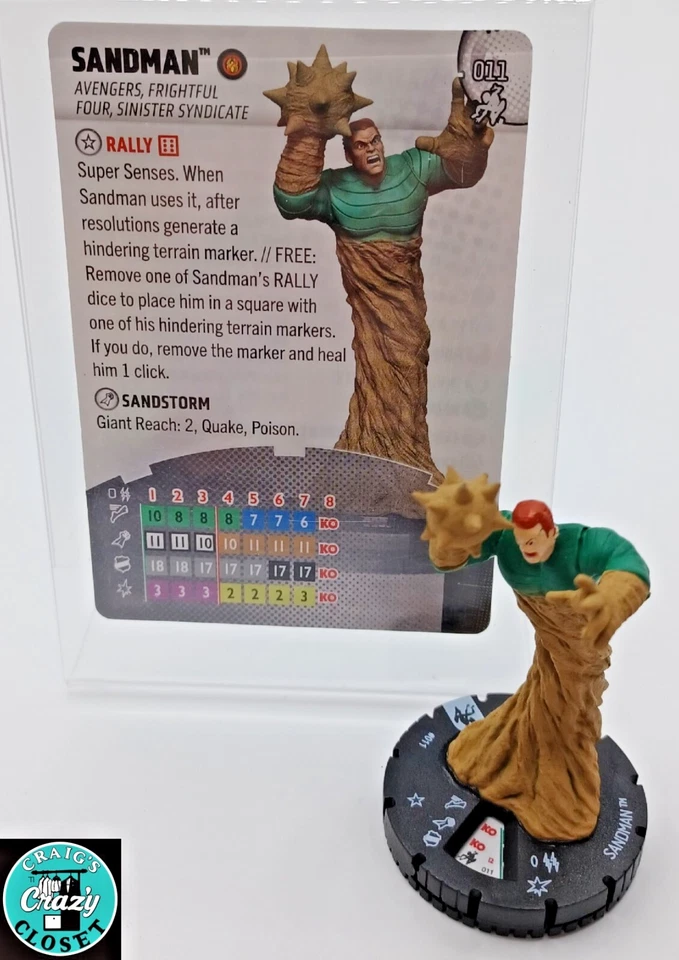 HeroClix Sandman 011 Marvel Spider-Man Beyond Amazing Set New Common - Image 1 of 1