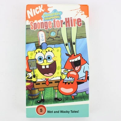 SpongeBob SquarePants Sponge for Hire VHS 2004 Animation Kids Nickelodeon - Image 1 of 3