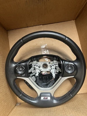 Volante de cuero DX Si EX EX-L compatible con Honda Civic 2012 2013 2014 2015 OEM Foto 1 de 4