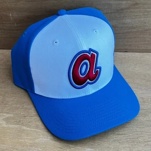 MITCHELL & NESS MLB ATLANTA BRAVES RETRO LOGO PRO CROWN DRUCKKNOPFLASCHE MÜTZE blau NEU - Bild 1 von 3