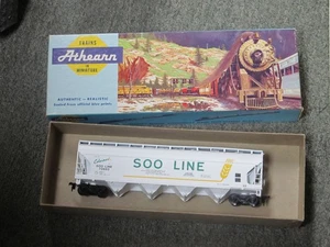 HO Scale   SOO LINE WHEAT HOPPER  ATHERN  IN  ORIGINAL BOX - Picture 1 of 2