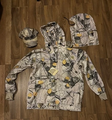 3 Piece Hunting Paintball Gear  Hooded Jacket, Hat, Boone Hat Mens Medium - Image 1 of 3