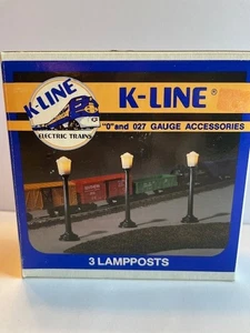 K-LINE ELECTRIC TRAINS K-105 - O/O-27 Gauge - LAMP POSTS SET OF 3 - NEW IN BOX ! - Picture 1 of 9