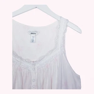Oscar de la Renta Neiman Marcus Floral 100% Cotton WORN OUT Nightgown -XL - Picture 1 of 10