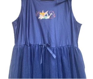 Vintage Disney Store Tinker Belle Purple Gown Dress Pajamas Girls Size Large - Picture 1 of 6