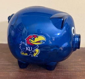 Kansas Jayhawks piggy bank - 5" x 4" x 4" - Picture 1 of 6