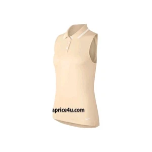 Nike Dri-Fit Victory Damen pfirsichfarben ärmelloses Polo Größe Small neu mit Etikett BV0223-838 - Bild 1 von 4