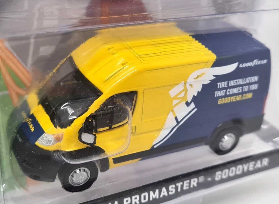 Greenlight 1/64 RAM Promaster Van 2019 Goodyear Diecast Model Car Foto 1 de 4