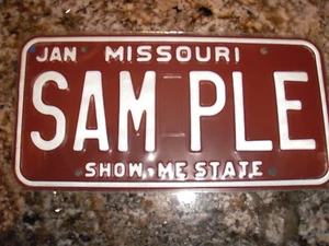 MATRÍCULA MUESTRA MISSOURI  - Imagen 1 de 1