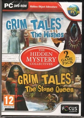 Grim Tales THE WISHES + THE STONE QUEEN + BONUS! Hidden Object PC Game DVD NEW - Image 1 of 4