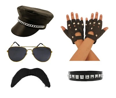 YMCA Años 70 Años 80 Temática Gay Motociclista Vestido Elegante Fiesta Disfraz Conjunto Macho Hombre Ciervo Foto 1 de 4