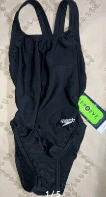 Speedo Black Pro LT Youth One-Piece Swimsuit - Size 4/20 - NWT - Image 1 of 3