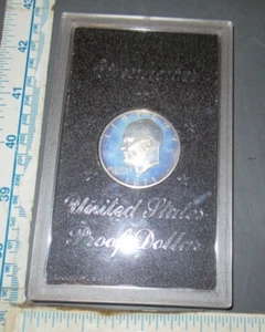 Dollaro argento Eisenhower Proof 1971 in custodia di plastica originale - Foto 1 di 2