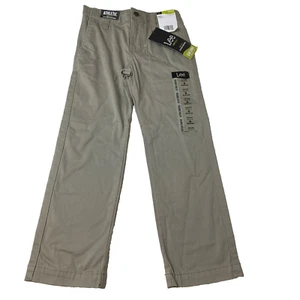 Lee Chino Pants Boys 6 R Pebble color Extreme Comfort Slim Fit New adjustable - Picture 1 of 13