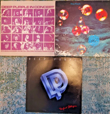 Deep Purple   - 3 LP LOT.  Perfect Strangers, Who Do We Think We Are, In Concert - Image 1 of 4