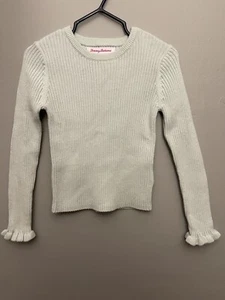 Tommy Bahama Toddler Girls 2x2 Rib Knit Ruffle Long Sleeve Shirt Light Green 4T - Picture 1 of 7