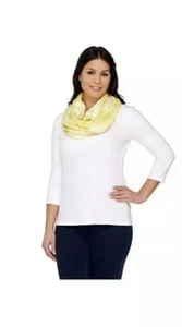 Isaac Mizrahi Live! Striped Knit Infinity Scarf In Tropical Aqua. A262214. Lot 3 - Picture 1 of 4