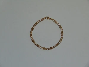 Pulsera de cadena italiana vintage Monilart de oro de 18 quilates 7,8 gr 7 pulgadas - Imagen 1 de 14
