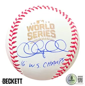 đź’ĄChris Coghlanđź’Ą Cubs Signed 2016 World Series Baseball inscribed Autograph BAS - Picture 1 of 5