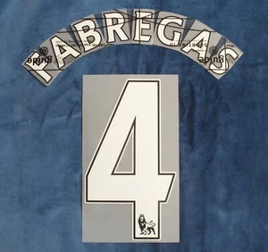 Lextra Sporting ID Chelsea Cesc ' Fabregas 4 ' White Official Name & Number Set - Picture 1 of 4