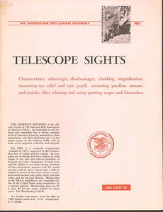 NRA American Rifleman Repint - Telescope Sights - 1961 - Picture 1 of 1