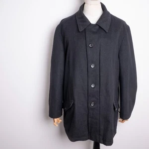 Schneiders Salzburg Men's Black Buttoned Wool & Cashmere Coat Jacket Size 56 46 - Picture 1 of 11