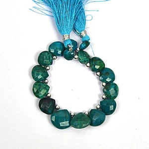 Natural Chrysocolla Faceted Heart Shape Beads 9-15 MM Beads full Strand  BMC-543 - Picture 1 of 4