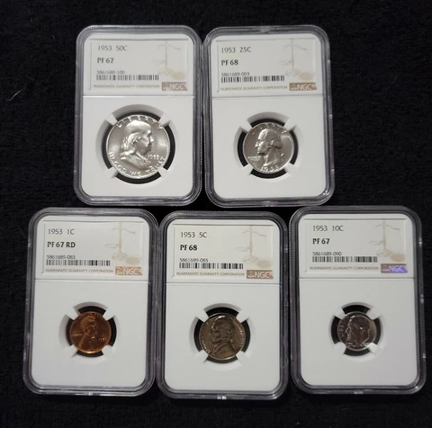 1953 Proof Set NGC 2-PF 68 & 3 PF 67 Cover