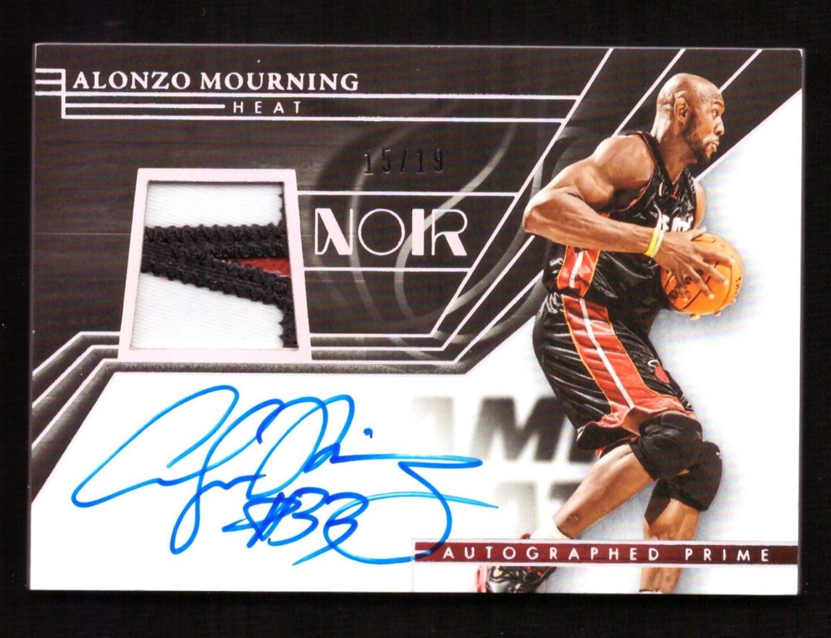Panini Alonzo Mourning Basketball Autographed Sports Trading Panini Alonzo Mourning Basketball Autographed Sports Trading