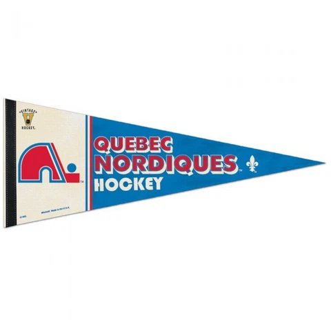 QUEBEC NORDIQUES CLASSIC THROWBACK PREMIUM QUALITY PENNANT 12"X30" BANNER Cover