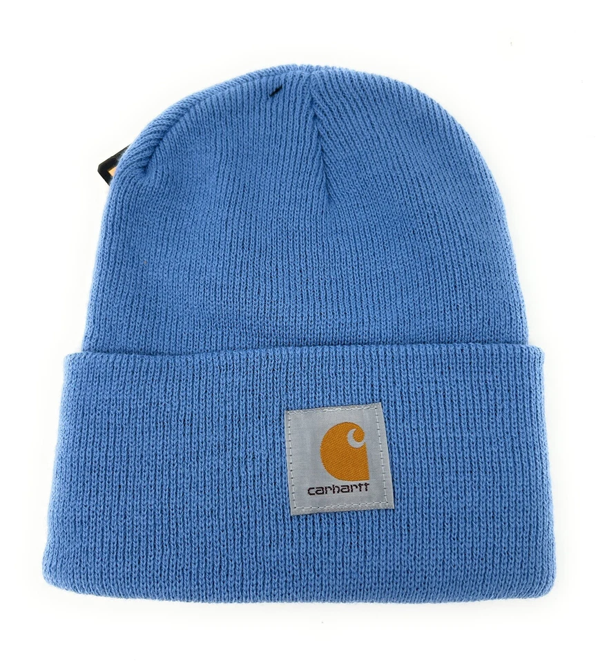 Carhartt One Size Acrylic Knit Cuffed Beanie Hat Skystone Blue