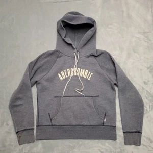 Vintage Abercrombie Fitch Hoodie Youth XL Blue Hooded Sweatshirt Y2K - Picture 1 of 12