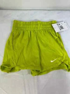 Nike Big Kids Dri-FIT Breezy High Waisted Training Shorts for Girls M Green New - Picture 1 of 5