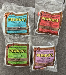 McDONALD'S HAPPY FOOD 1989 VINTAGE CON JUEGO DE 4 JUGUETES DE CACAHUETES ~ ENVÍO GRATUITO - Imagen 1 de 10