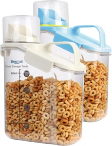 Cereal Containers Storage,2L Airtight Large Dry Food Storage Containers with Pou - Picture 1 of 12