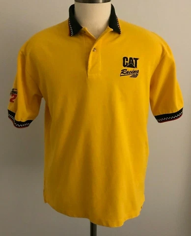 Vintage CAT Racing NASCAR Ward Burton #22 Men's Gold Polo Shirt  Size: M Cover