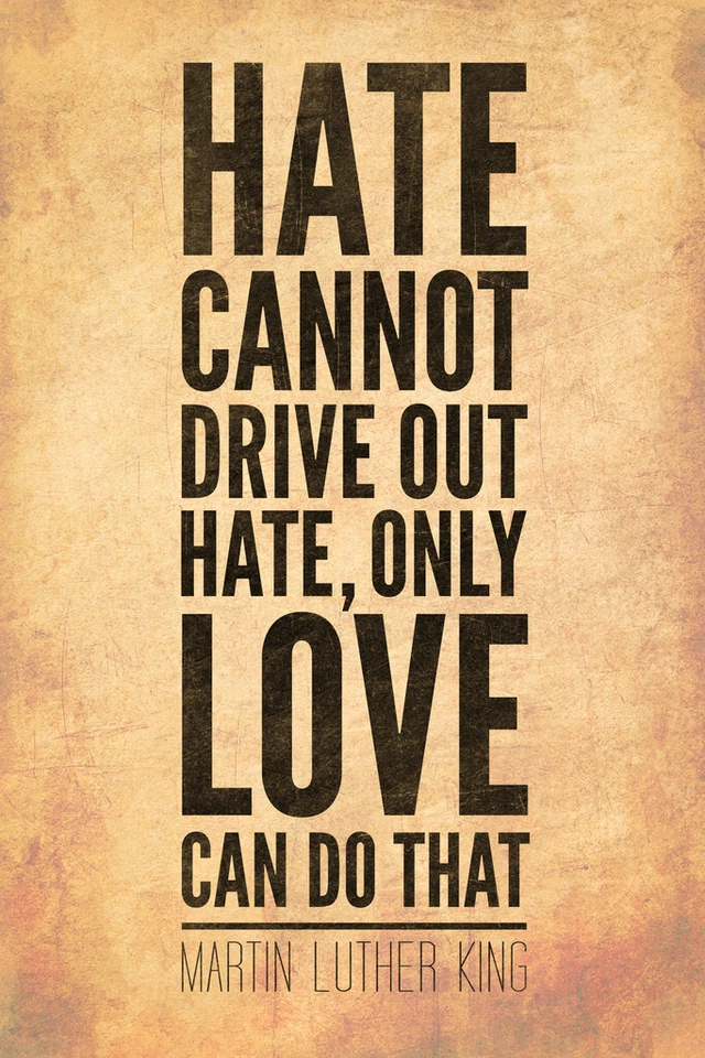 Martin Luther King Jr Hate Cannot Drive Hate Art Print Poster 12x18 - Image 1 of 1