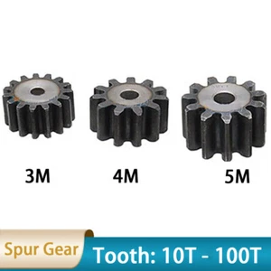 Mod 3/4/5 Spur Gear Pinion Gear 10T - 100T Motor Pinion 45# Steel Hardening - Picture 1 of 6