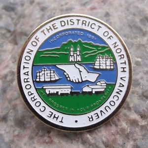 North Vancouver District Incorporation Canada Canadian Pin Badge - Picture 1 of 2