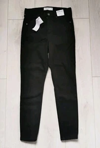 BNWT Topshop Petite Pure Black High Waisted Skinny Jamie Jeans W28 L28 RRP 45 - Picture 1 of 3