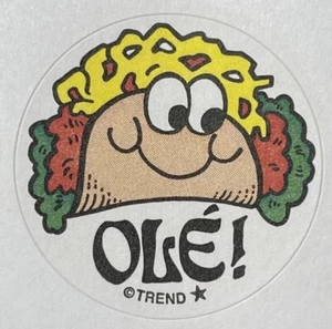 Trend Scratch And Sniff Sticker Taco Ole! Taco Scent Matte Retro - Bild 1 von 1