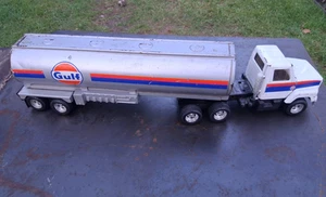 Vintage 3605 ERTL Gulf Gas Tractor Trailer. Dyersville Iowa Made in USA - Picture 1 of 18