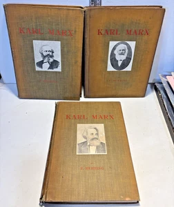 Antique 1920s RARE- Karl Marx Vol I, Vol II, & Vol III by Franz Mehring - Bild 1 von 18